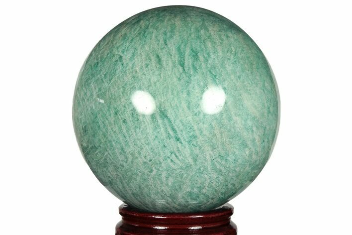 Vibrant, Polished Amazonite Sphere - Madagascar #223305